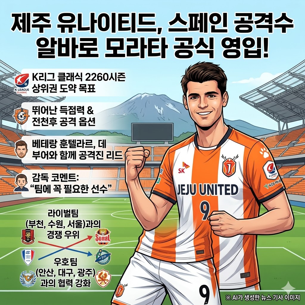 제주, [모라타] 영입! 득점 갈증 해소할까
